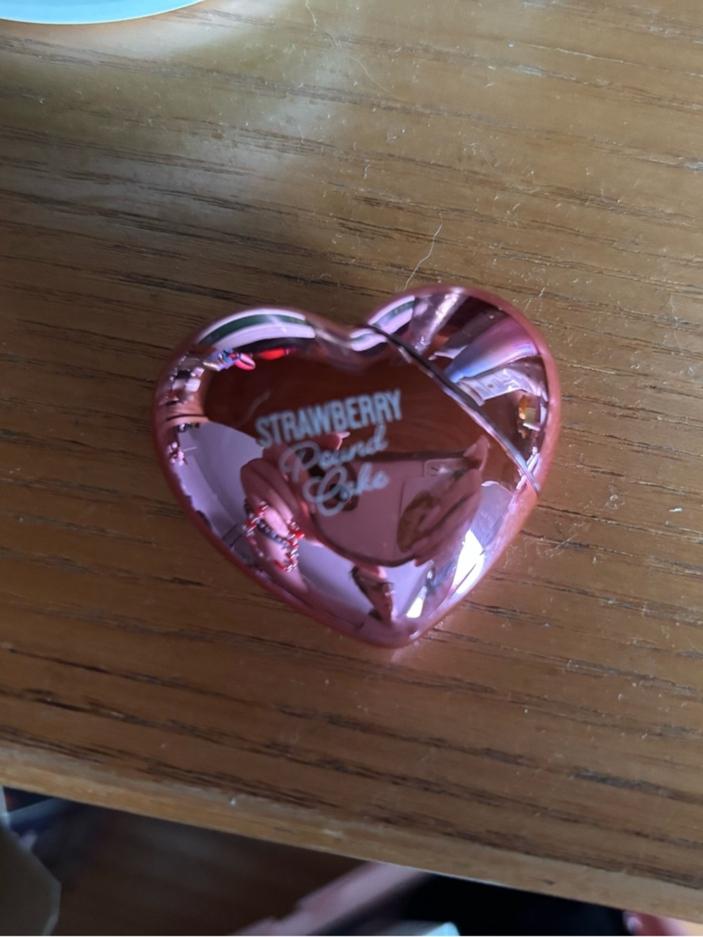 Strawberry Pound Cake Heart Compact - Shiny Pink
